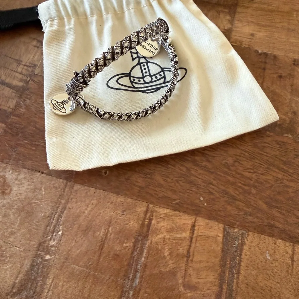 Vivienne Westwood Silver Bangle with Dust Bag
